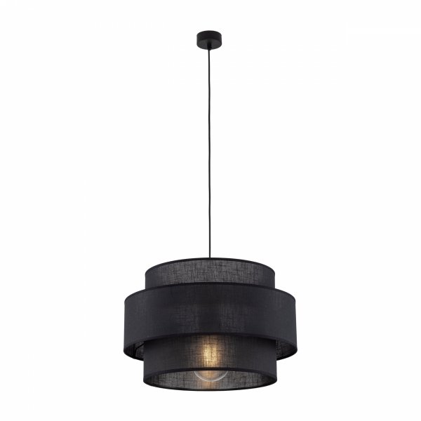 Dekoracyjna lampa wisząca w stylu boho czarny abażur rystykalna industrialna nad stół do salonu jadalni sypialni CALISTO 1 BLACK 4999 50cm TK-Lighting