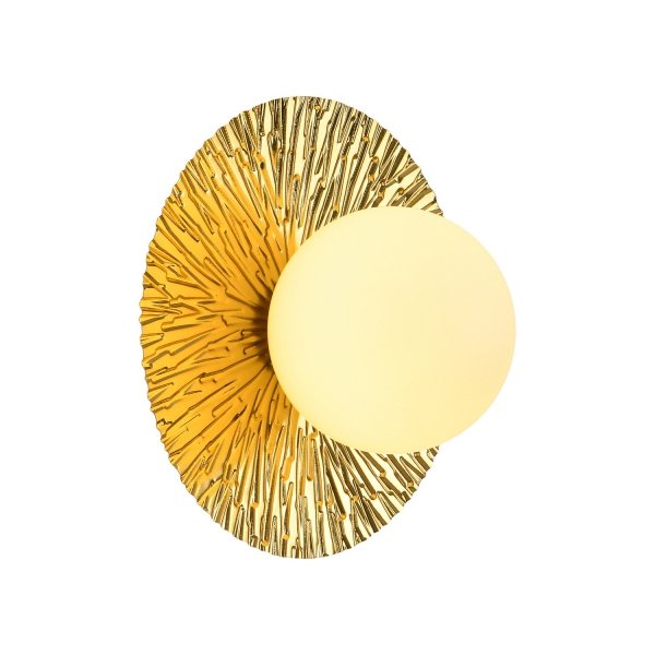 Lampa ścienna kinkiet metalowy złoty szklana kula unikatowy nowoczesny okrągły SUN ST-FB230946-D35 Step Into Design