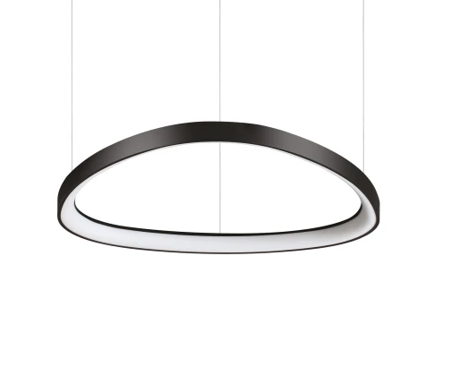 Designerska czarna lampa wisząca LED okrągła ring nowoczesna dekoracyjna Gemini sp d061 on-off 2700k 341569 Ideal Lux 