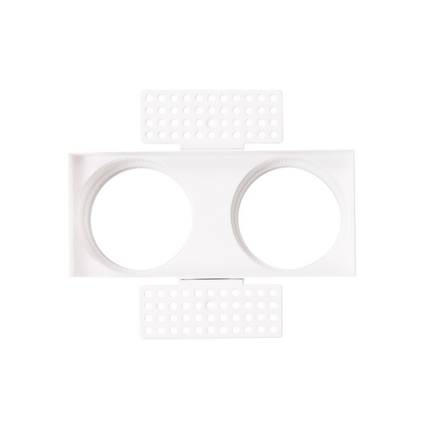 Oprawa wpustowa do skompletowania podwójna minimalistyczna prostokąt biała metalowa Spilio H190.06 MAXLIGHT 
