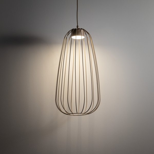 Beżowa lampa wisząca ażurowa druciana owalna minimalistyczna loftowa uniwersalna klasyczna SPHERA S 11309 TK-LIGHTING