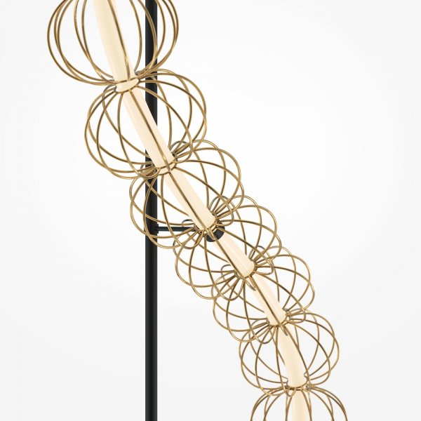 Nowoczesna Złota Lampa Podłogowa LED Designerska GOLDEN CAGE MOD216FL-L38G3K MAYTONI