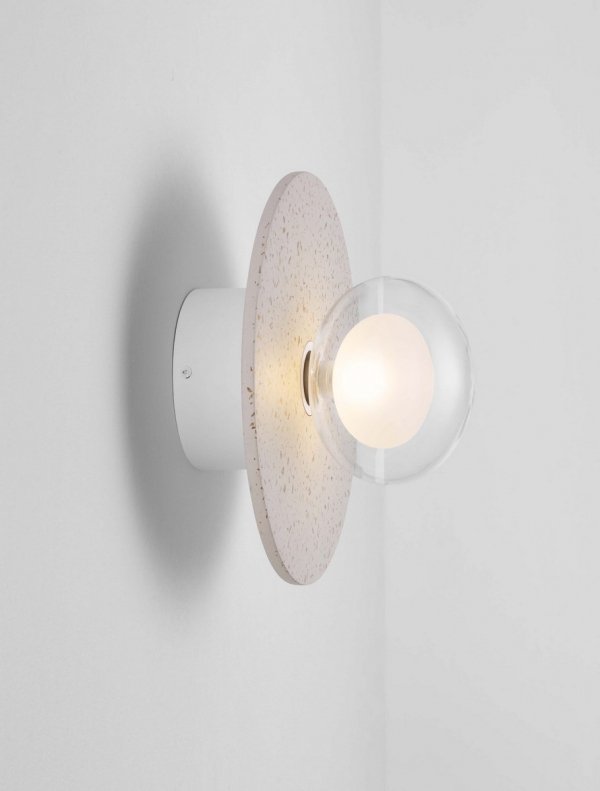 Kinkiet ścienny z betonu szklany klosz ASUNTA LE44855 Luces Exlusivas