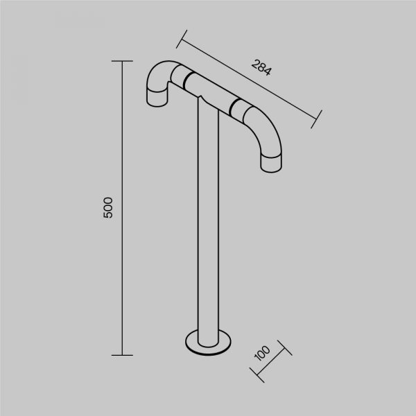  Nowoczesne oświetlenie zewnętrzne LED grafit stal nierdzewna Sleek MAYTONI O477FL-L4GF3K