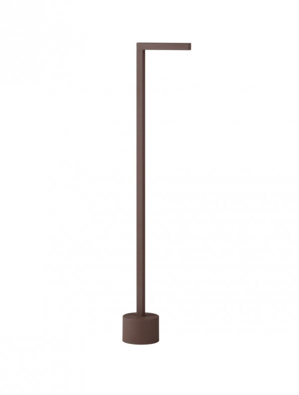 Zewnętrzna lampa stojąca minimalistyczna LED klasyczna uniwersalna aluminiowa kolor rdzawy IP65 BERENDA LE75140 Luces Exclusivas