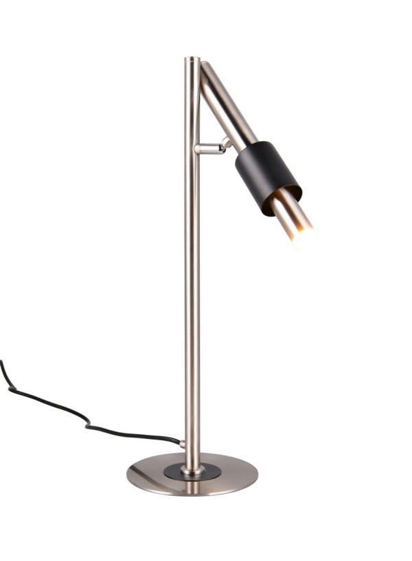 Lampa biurkowa stołowa LED srebrna metalowa minimalistyczna klasyczna nowoczesna do gabinetu ściemnialna IKARIS 555310107 Trio