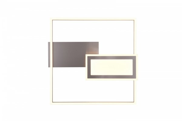 Srebrny Kwadratowy plafon sufitowy LED 32W Spiro RL R67862907