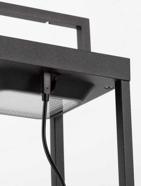 Minimalistyczna lampa solarna zewnętrzna do ogrodu klasyczna LED kolor antracyt ściamnialna IP54 OLVERTO LE75291 Luces Exclusivas