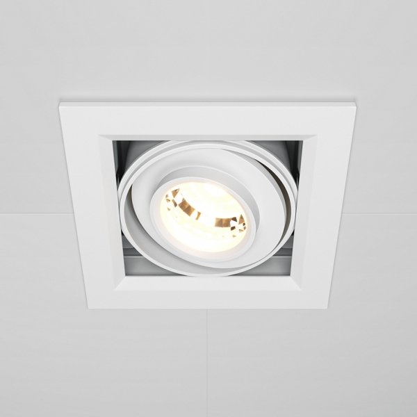 Biała Oprawa Wpuszczana Downlight Metal Modern Maytoni DL093-01-10W3K-W