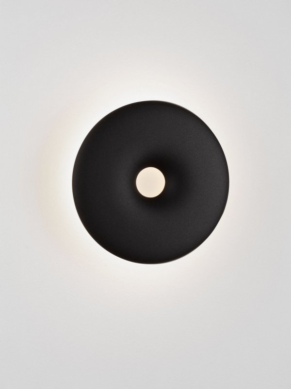 Lampa ścienna kinkiet LED IP54 czarny okrągły dekoracyjny minimalistyczny nowoczesny Luces Exclusivas