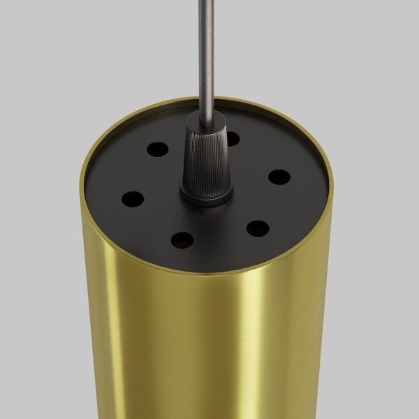 Lampa wisząca minimalistyczna LED aluminium mosiądz nad stół do jadalni do salonu Focus LED Maytoni P072PL-L12W3K-BS