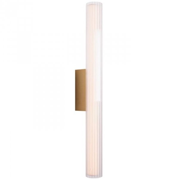 Nowoczesny Kinkiet Ścienny Szklany LED Złote Elementy FAYETTE W0366 MAXLIGHT