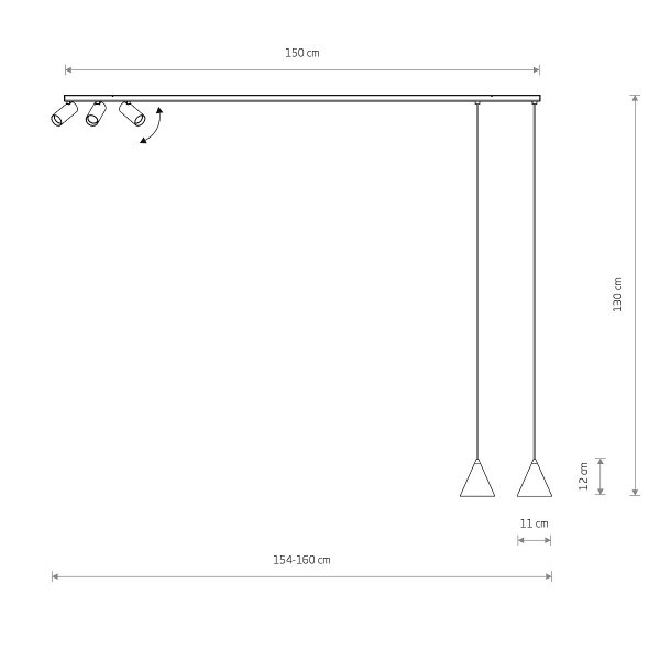 Nowoczesna lampa wisząca FOURTY silk grey V 11451 Nowodvorski Lighting