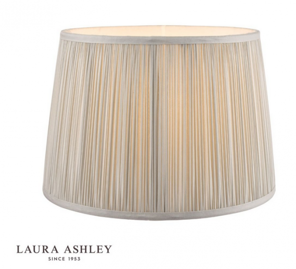 Klosz Abażur 35cm LAURA ASHLEY Hemsley Pleated Silk Silver DAR LIGHTING LA3756305-Q (Abażur- Bez Podstawy)