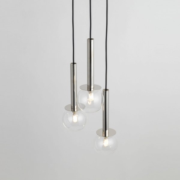 Lampa wisząca szklane kule srebrna Daisy 3 Sigma 40752