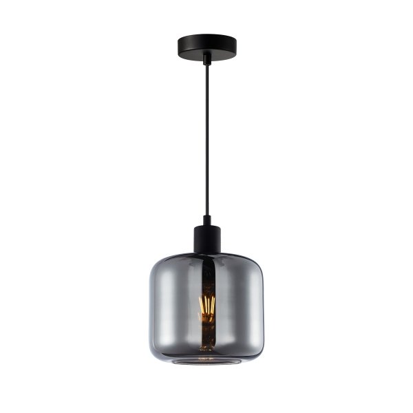Nowoczesna Lampa Wisząca MALUNA ITALUX PND-74920-1-BK-SG Czarny/Dymiony