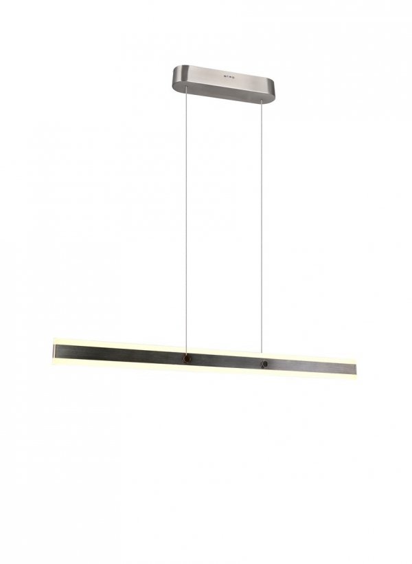 Nowoczesna uniwersalna lampa wisząca LED minimalistyczna srebrna metalowa listwa podłużna ściemnialna ARCOLA 331210107 Trio