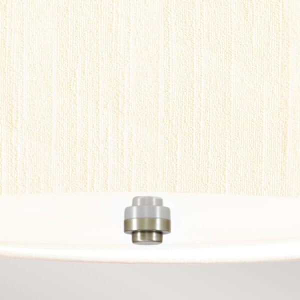 Lampa wisząca 36 cm Pearce 3 źródła światła polerowany chrom jedwabny abażur minimalistyczna DL-PEARCE14-3LT-IV-PC ELSTEAD LIGHTING