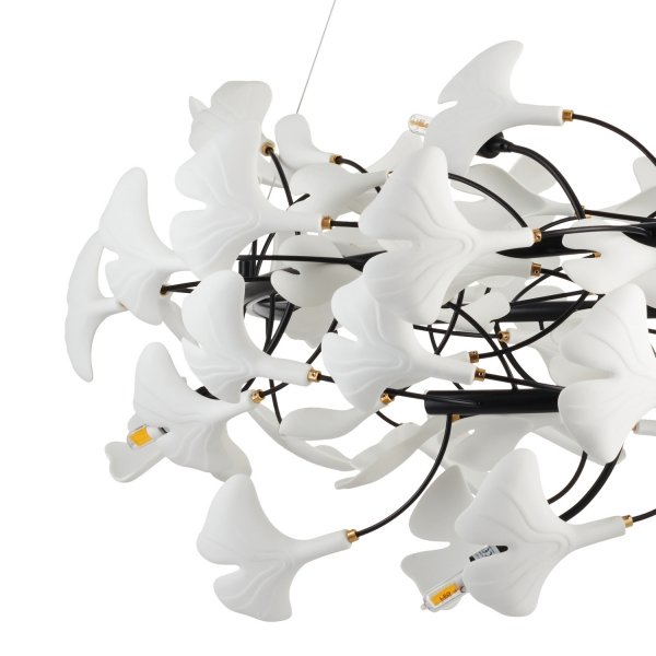 Lampa wisząca BOTANIKA XY080P-150 black czarno-biała ceramika 150 cm