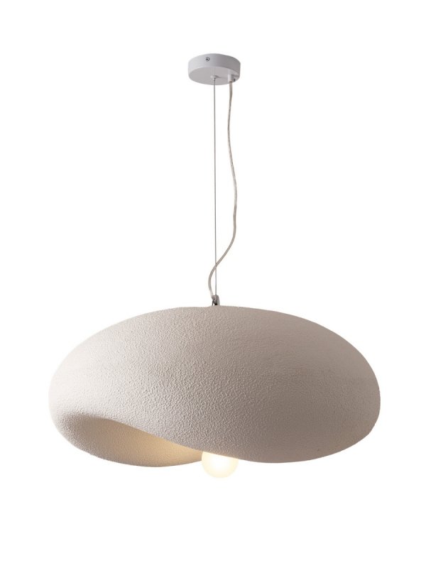 Dekoracyjna nowoczesna biała lampa wisząca designerski styl owalna regulacja wysokości STONE DN429-400 Step Into Design