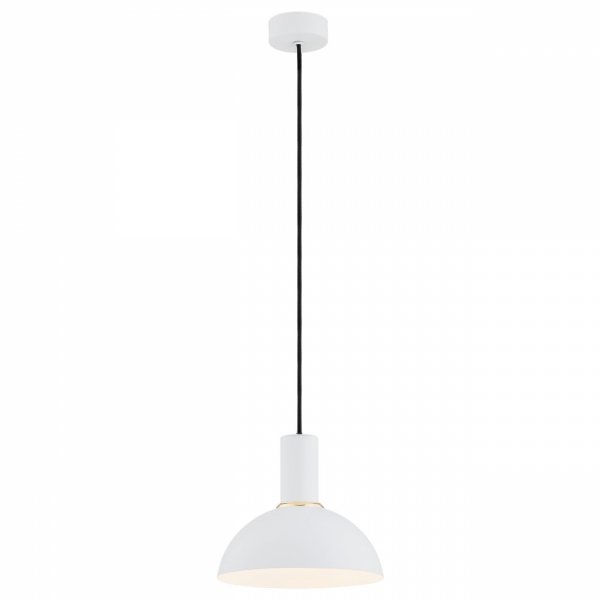 Nowoczesna prosta lampa wisząca biała kielich półkula stal designerska minimalistyczna SINES 4220 Argon