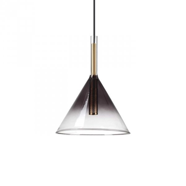 Lampa Wisząca Nowoczesna Minimalistyczna Czarny Szklany Klosz EMPIRE SP1 CONO 309798 IDEAL LUX