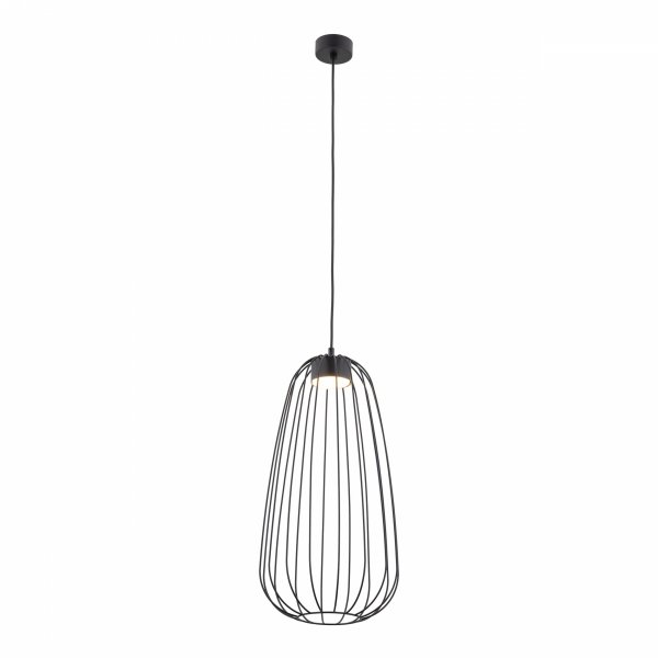 Czarna lampa wisząca ażurowa druciana owalna minimalistyczna loftowa uniwersalna klasyczna SPHERA S 11307 TK-LIGHTING