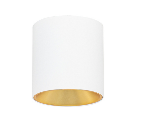 Lampa Sufitowa Tuba Spot Biało Złoty ALTISMA CLN-6677-95-WH-GD-3K Italux