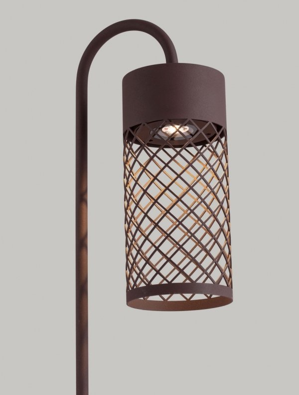 Minimalistyczny słupek ogrodowy uniwersalny LED aluminiowy kolor rdzawy tuba IP65 DONZUELA LE75152 Luces Exclusivas