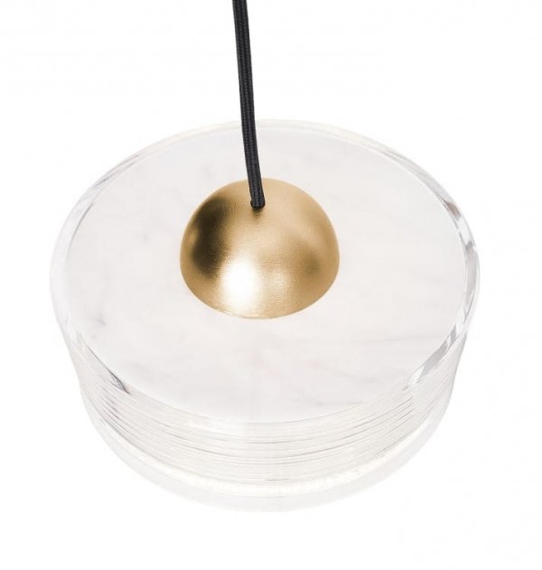 Nowoczesna Designerska Lampa Wisząca Złoty Element LIPARI P0542 MAXLIGHT
