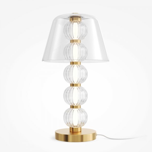 Złota Lampka Biurkowa Glamour LED AMULET MOD555TL-L8G3K MAYTONI