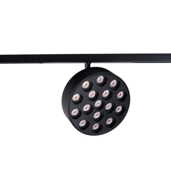 Lampa do szynoprzewodu LED czarna okrągła minimalistyczna nowoczesna On-Off- MICRO11 N0012N MAXLIGHT