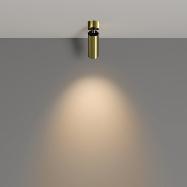 Sufitowy Reflektor Złoty Natynkowy FOCUS LED 3000K 1X12W MAYTONI C055CL-L12W3K-W-BS