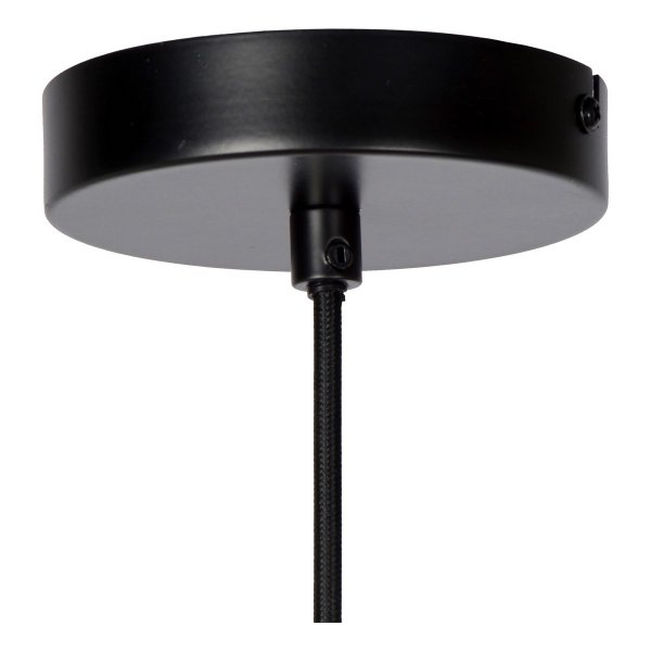 Nowoczesna Lampa Wisząca Czarna Szklany Klosz JOANET 45494/01/65 LUCIDE