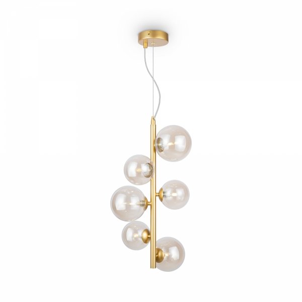 Nowoczesna Designerska Złota Lampa Wisząca Molekularna Szklane Kule DALLAS MOD545PL-06G MAYTONI