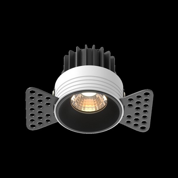 Czarna Oprawka Wpuszczana Downlight Round Maytoni DL058-7W3K-TRS-B