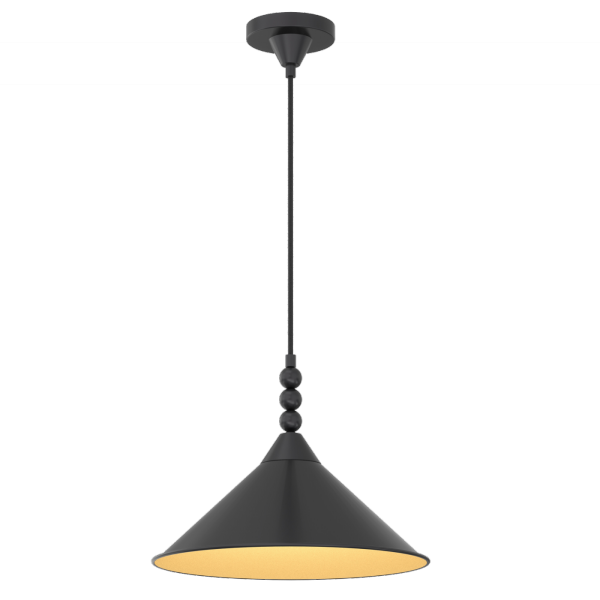 Minimalistyczna czarna lampa wisząca ASHFORD P01517BK Cosmo Light
