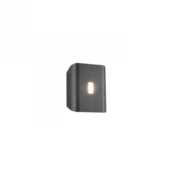 Minimalistyczny Antracytowy Kinkiet Ogrodowy LED SANTERNO 246660342 TRIO