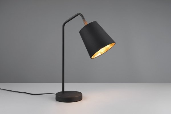 Czarno Złota Dekoracyjna Lampka Stołowa LED BUDDY R51721032 RL