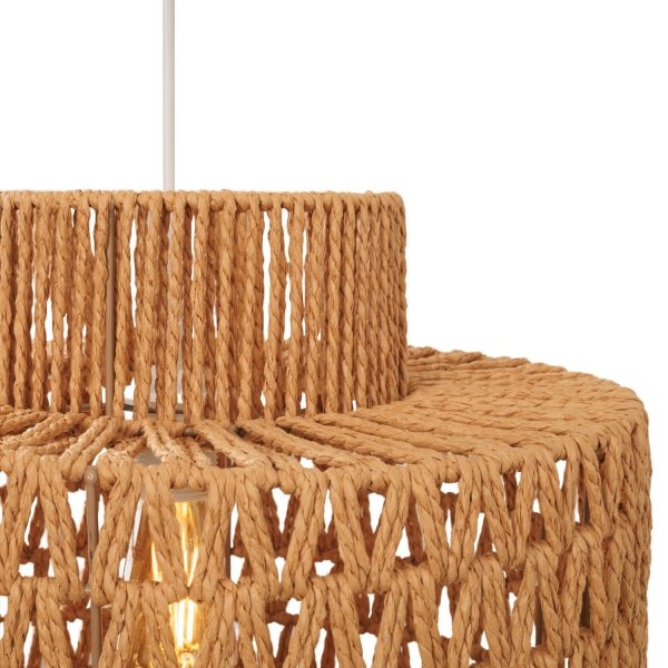 Lampa Wisząca Brązowa Boho RAFFLE P0587 MAXLIGHT