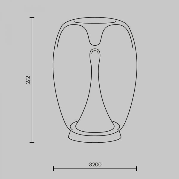 Nowoczesna Lampka Stołowa LED Szklany Klosz SPLASH MOD282TL-L15G3K1 MAYTONI