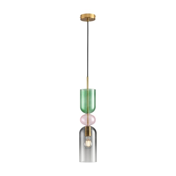 Lampa wisząca nowoczesna szklany kolorowy klosz designerski regulacja wysokości PASTELLO ST-DN399B Step Into Design