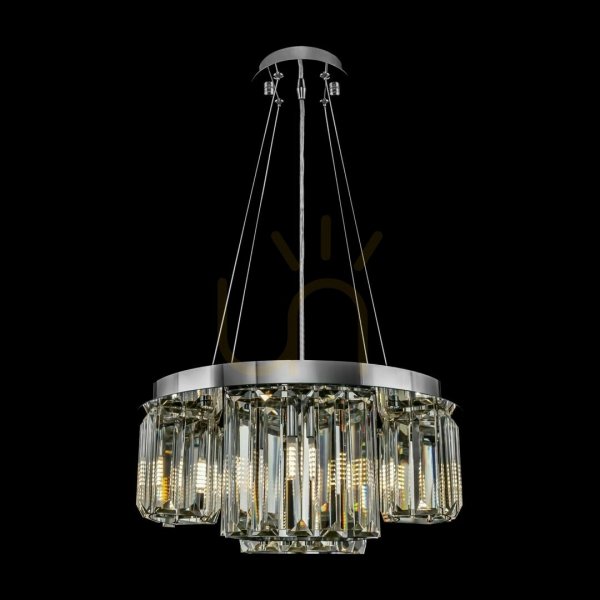 KRYSZTAŁOWA LAMPA WISZĄCA CHROM COLLIN MAYTONI MOD083PL-04CH ŻYRANDOL KRYSZTAŁOWY DO SALONU-JADALNI GLAMOUR