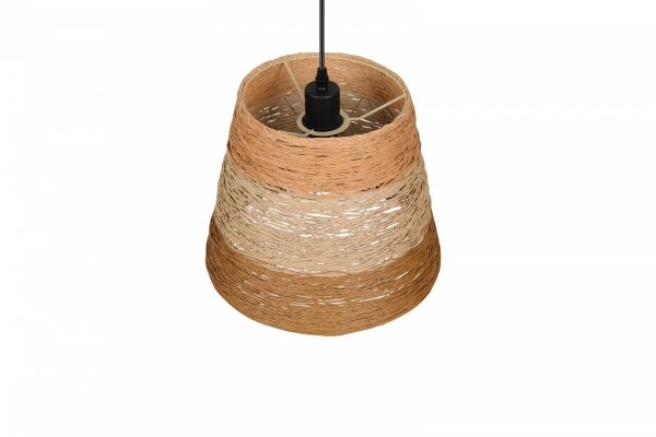 Lampa wisząca pleciona z przędzy brązowa owalna boho rystykalna industrialna minimalistyczna nad stół do salonu sypialni JOELINE R31731926 Rl