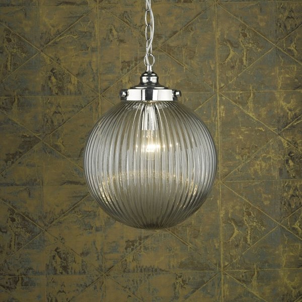 Lampa Wisząca Vintage Szklany Klosz Kulisty TAMARA TAM0138 DAR LIGHTING