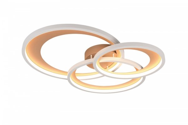 Lampa sufitowa plafon LED brązowy okrągły z pierścieniami nowoczesny możliwość ściemniania GRANADA 673810365 Trio