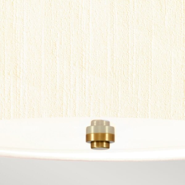 Lampa wisząca 36 cm Pearce 3 źródła światła postarzany mosiądz jedwabny abażur minimalistyczna DL-PEARCE14-3LT-IV-AB ELSTEAD LIGHTING