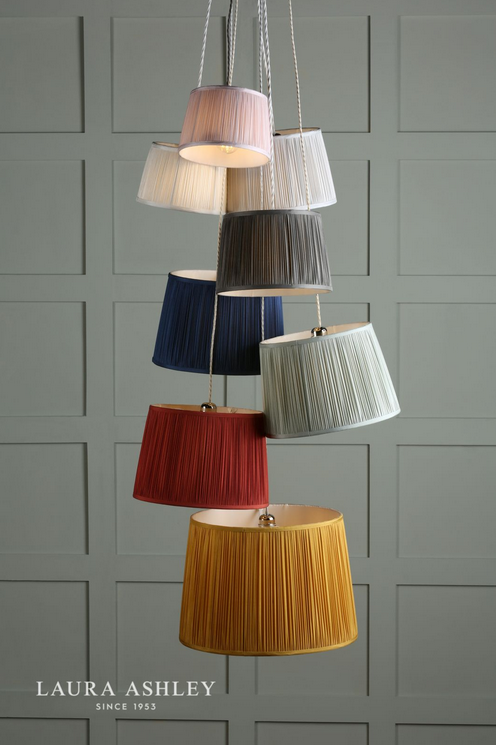Klosz Abażur 20cm LAURA ASHLEY Hemsley Pleated Silk Cream DAR LIGHTING LA3703518-Q (Abażur- Bez Podstawy)