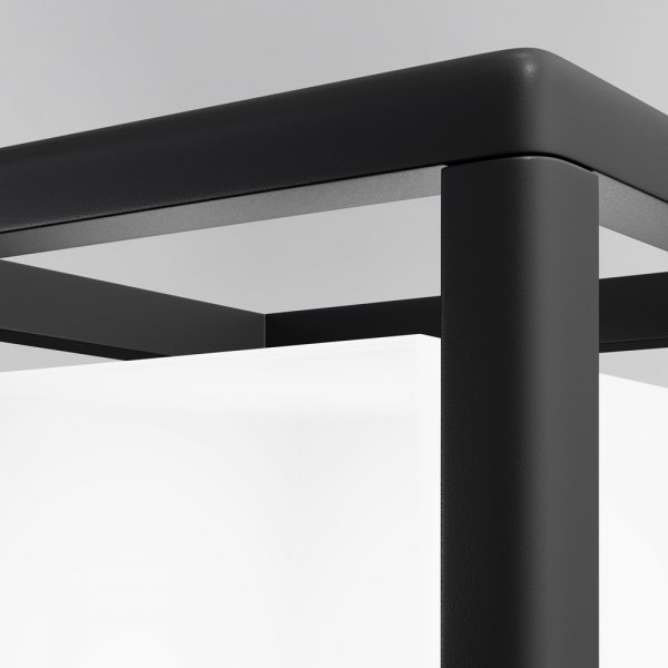 Nowoczesne oświetlenie zewnętrzne lampy stojące kwadrat grafit aluminium Trim MAYTONI O455FL-01GF1