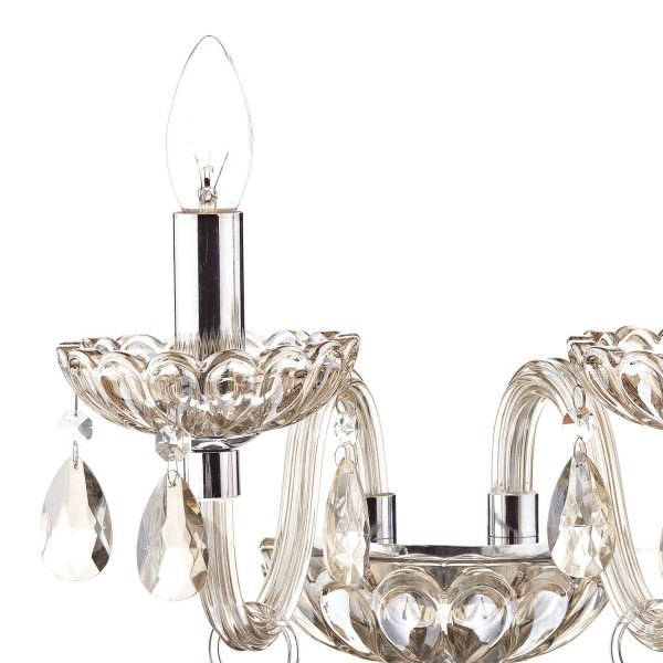 Szklany Kinkiet Ścienny Świecznikowy Glamour Kryształowe Elementy RAP0906 DAR LIGHTING